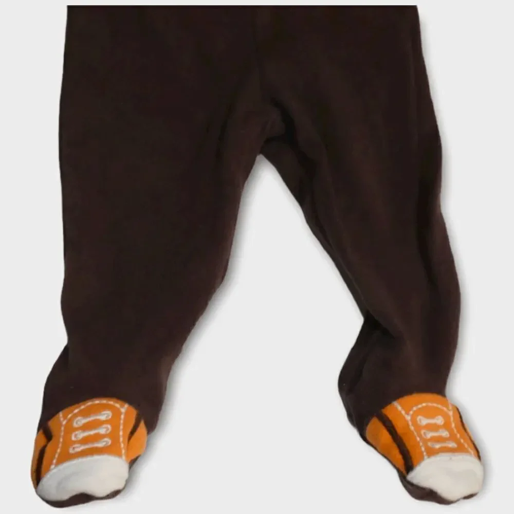 Carter's Thanksgiving Football Long Sleeve Cotton Outfit Set Size 3M